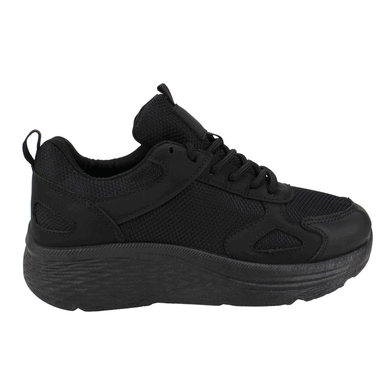 ZAPATILLA NEW WALK PLATAFORMA CONFORT NEGRA - 1