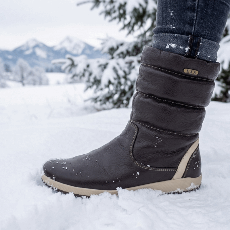 BOTA EXS NIEVE CUERO CAFE - 2