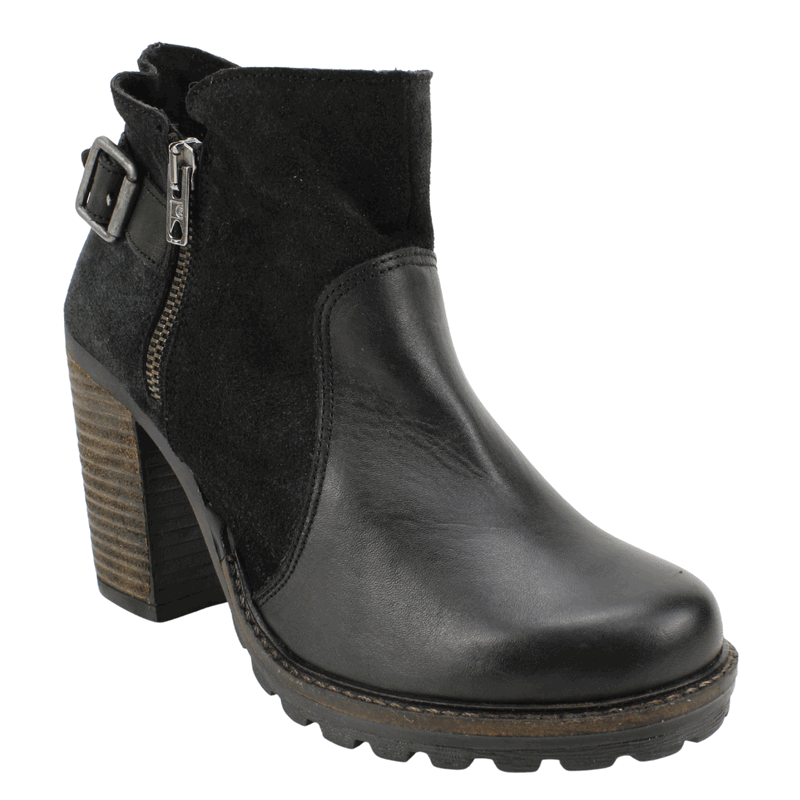 BOTIN CARMELA BROCHE GAMUZA NEGRO - 3