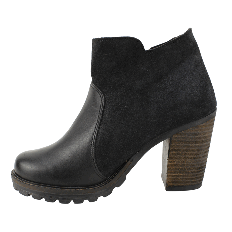 BOTIN CARMELA BROCHE GAMUZA NEGRO - 4