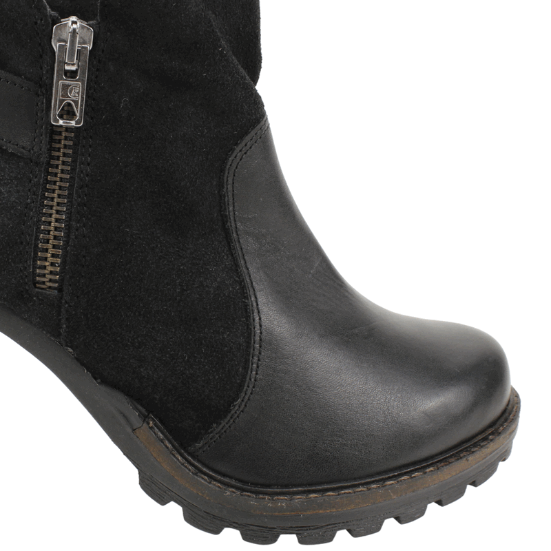 BOTIN CARMELA BROCHE GAMUZA NEGRO - 5