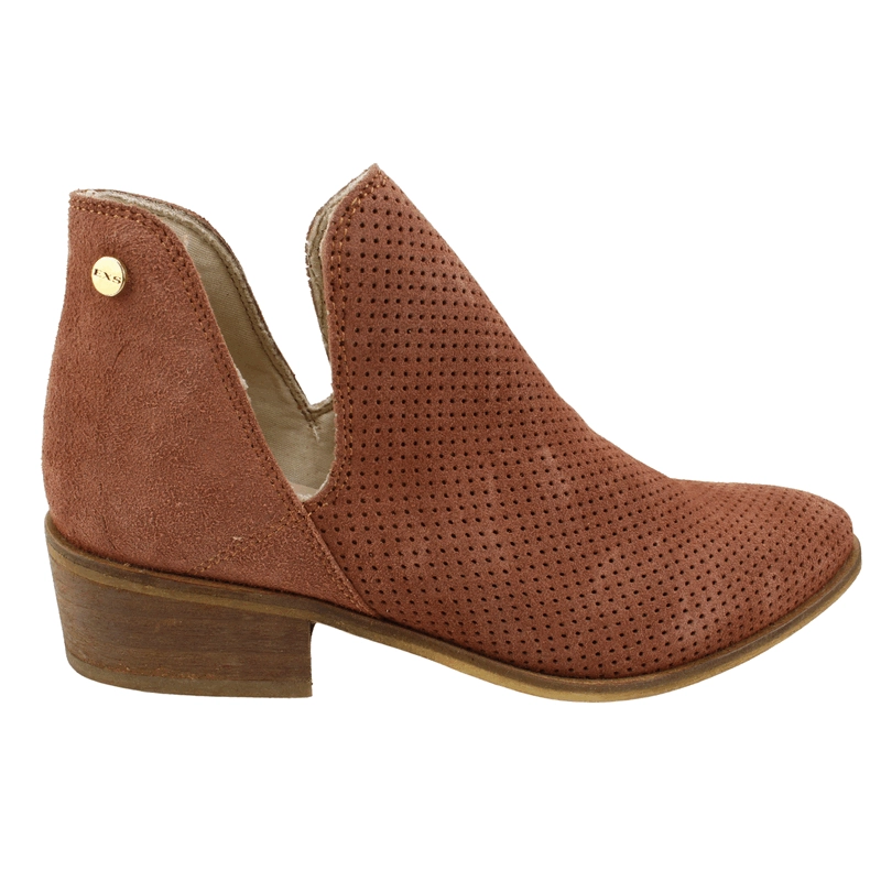 BOTIN EXS ABIERTO CUERO MARRON - 1