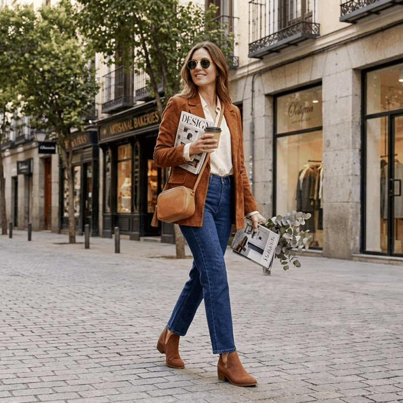 BOTIN EXS ABIERTO CUERO MARRON - 2
