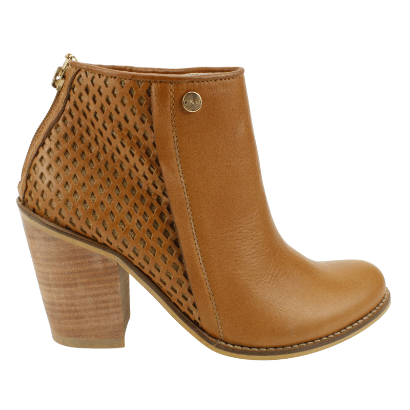 BOTIN EXS SEMI TROQUELADO CUERO CAMEL - 1