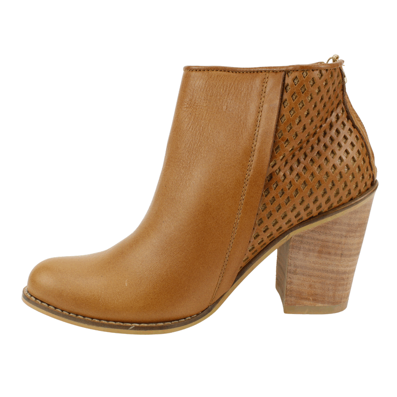 BOTIN EXS SEMI TROQUELADO CUERO CAMEL - 4