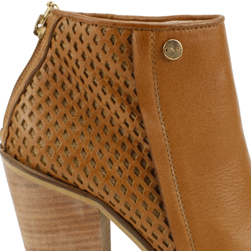 BOTIN EXS SEMI TROQUELADO CUERO CAMEL - 5