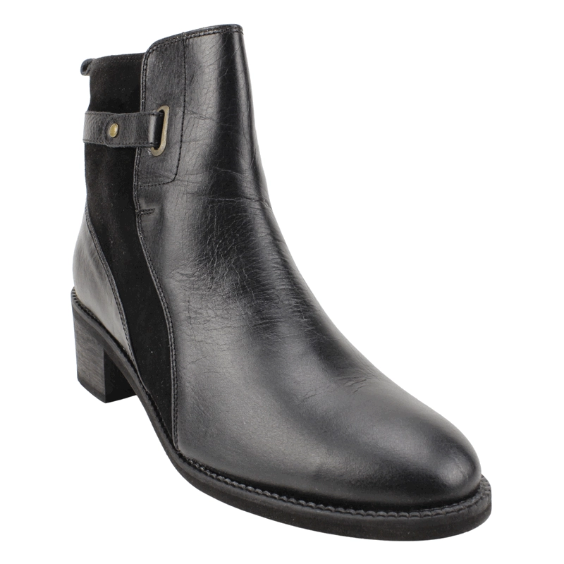 BOTIN EXS MULTITEXTURAS CUERO NEGRO - 3