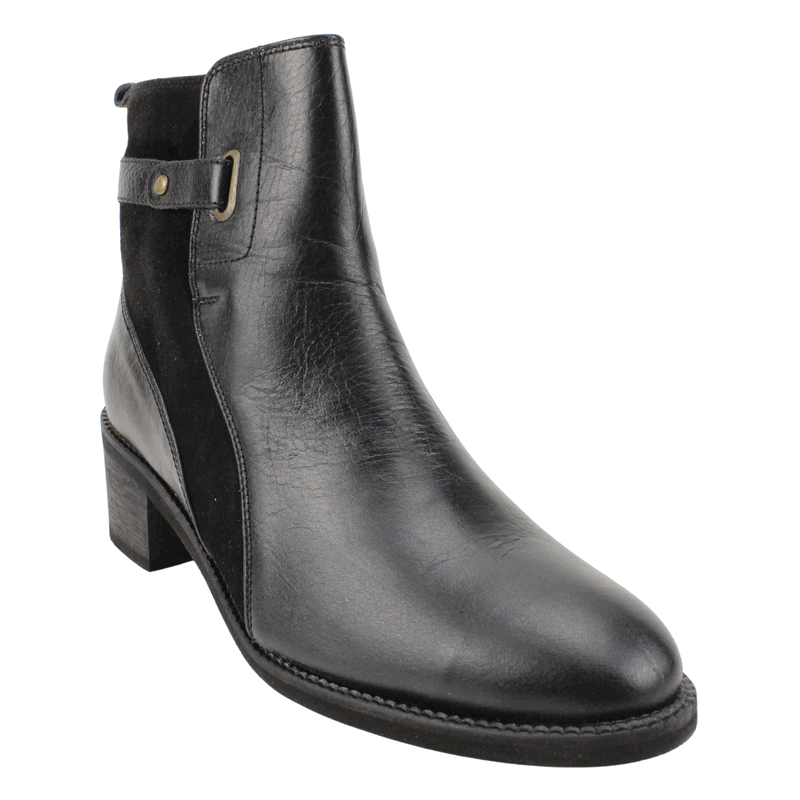 BOTIN EXS MULTITEXTURAS CUERO NEGRO - 3
