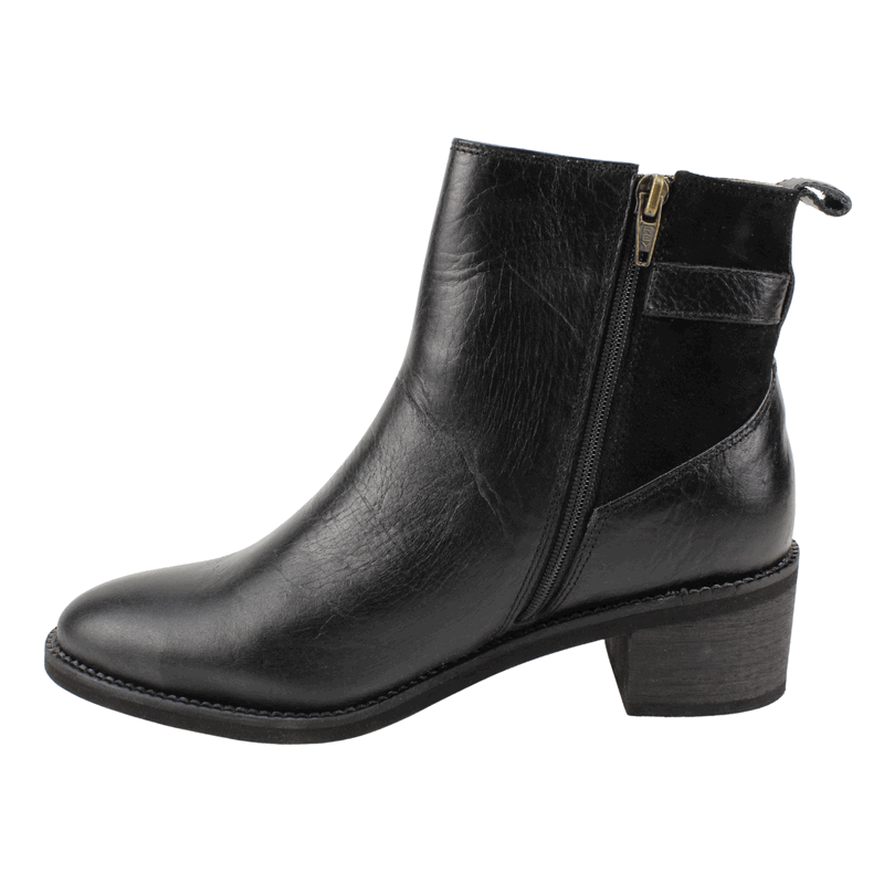 BOTIN EXS MULTITEXTURAS CUERO NEGRO - 4