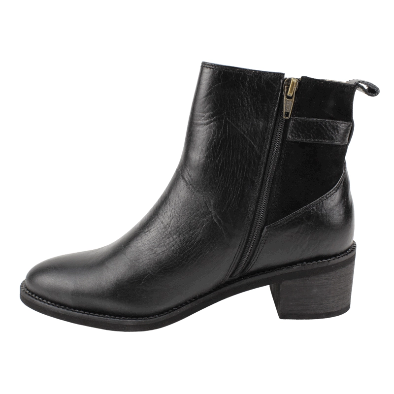 BOTIN EXS MULTITEXTURAS CUERO NEGRO - 4