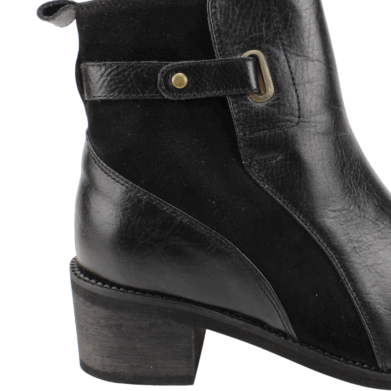 BOTIN EXS MULTITEXTURAS CUERO NEGRO - 5