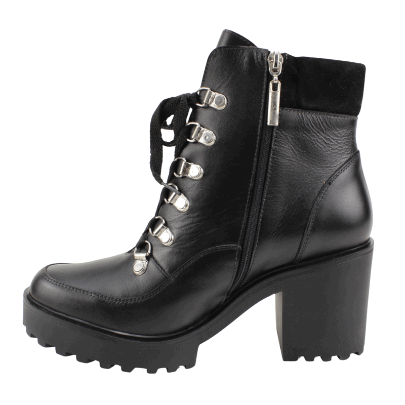 BOTIN EXS MILITARES CUERO NEGRO - 4