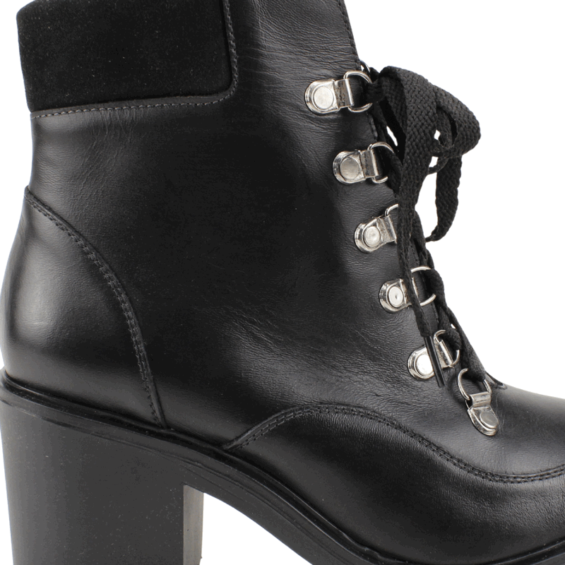 BOTIN EXS MILITARES CUERO NEGRO - 5