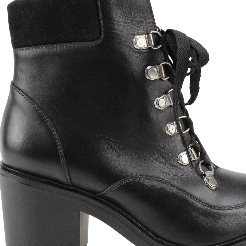 BOTIN EXS MILITARES CUERO NEGRO - 5