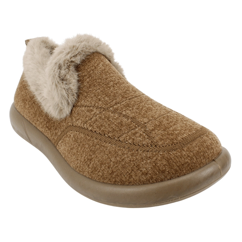 PANTUFLA NEW WALK PELUDA CHIPORRO MARRON - 3