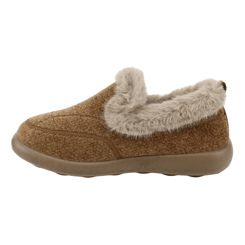 PANTUFLA NEW WALK PELUDA CHIPORRO MARRON - 4