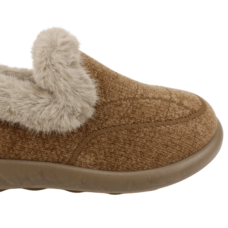 PANTUFLA NEW WALK PELUDA CHIPORRO MARRON - 5