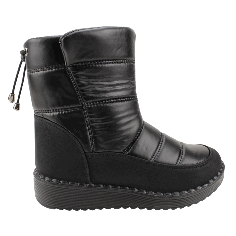 BOTIN NEW WALK DE AGUA CHIPORRO NEGRO BRILLANTE - 1