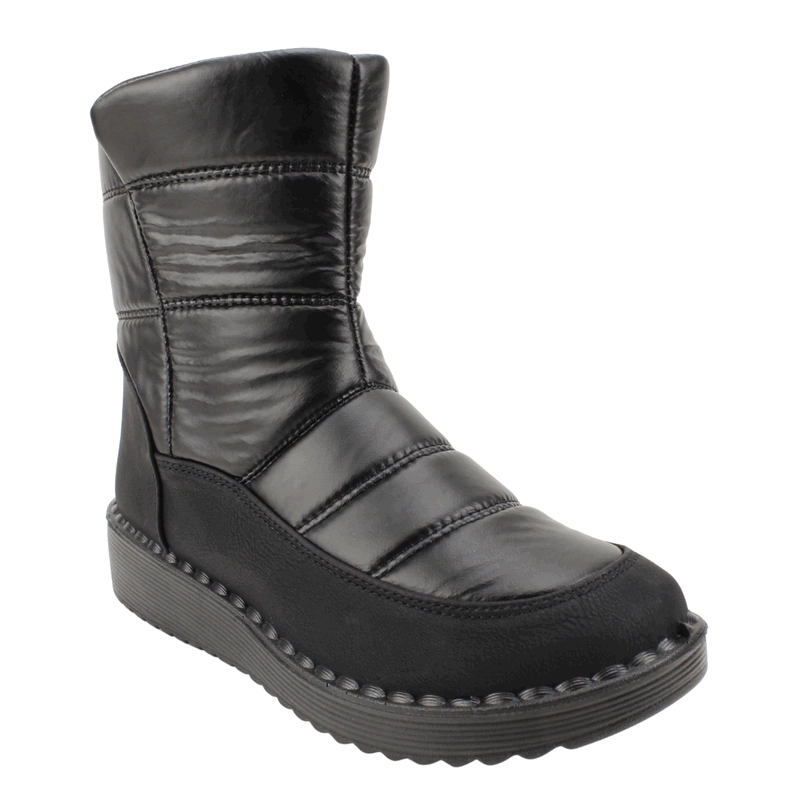 BOTIN NEW WALK DE AGUA CHIPORRO NEGRO BRILLANTE - 3