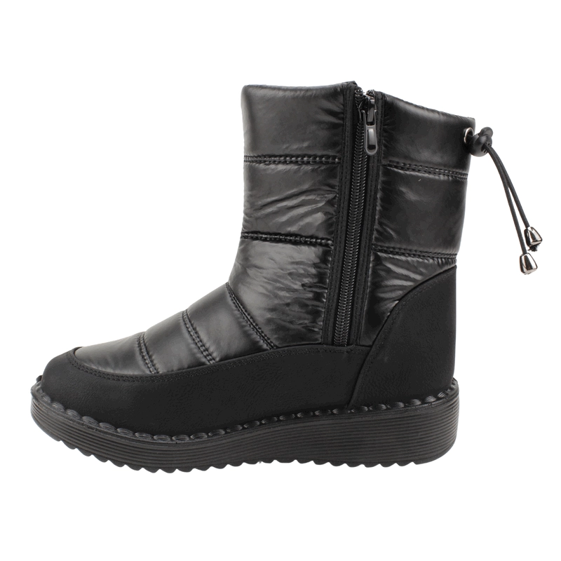 BOTIN NEW WALK DE AGUA CHIPORRO NEGRO BRILLANTE - 4