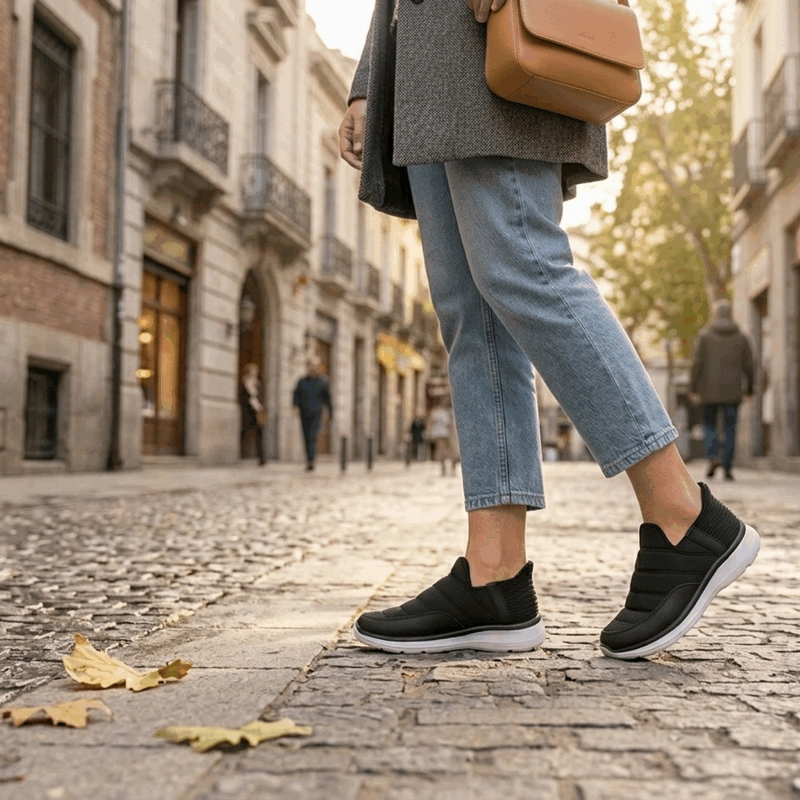 ZAPATILLA NEW WALK SLIP ON NEGRA - 2