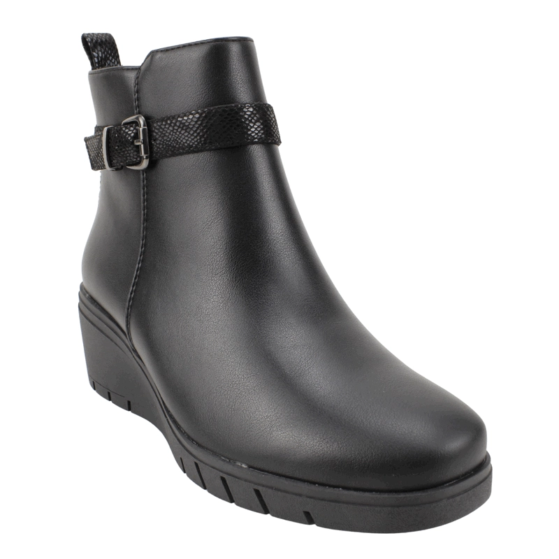 BOTIN NEW WALK CORREA REPTIL NEGRO - 3