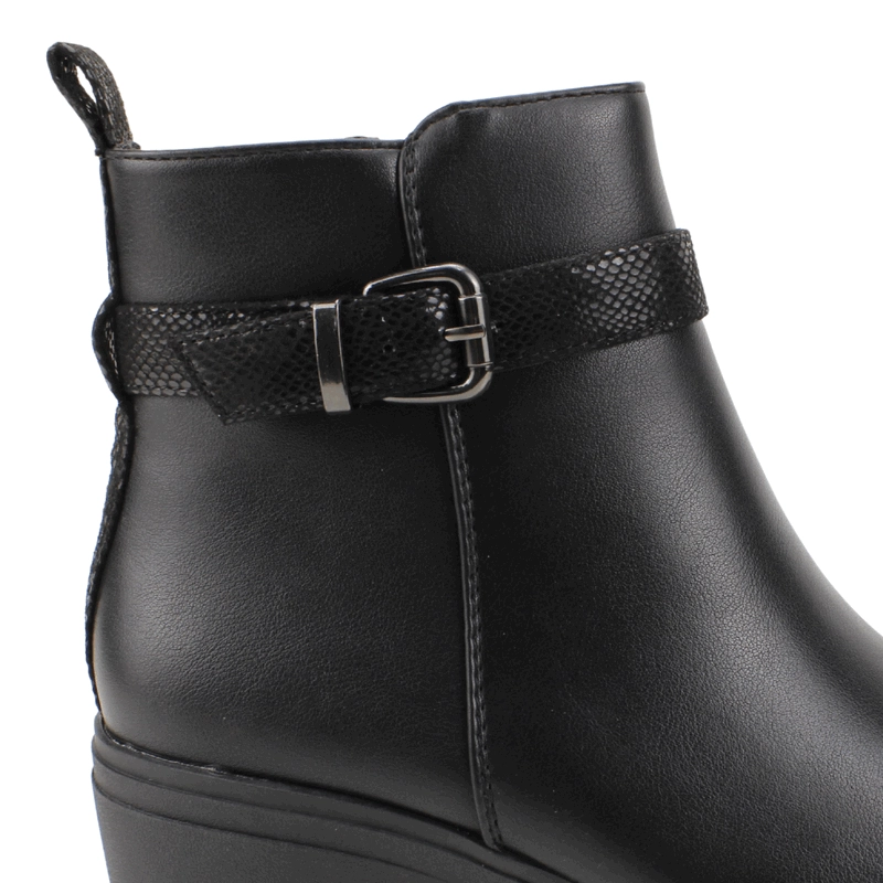 BOTIN NEW WALK CORREA REPTIL NEGRO - 5