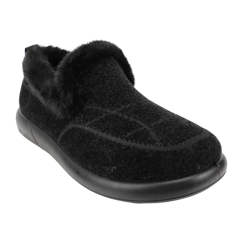 PANTUFLA NEW WALK PELUDA CHIPORRO NEGRA - 3