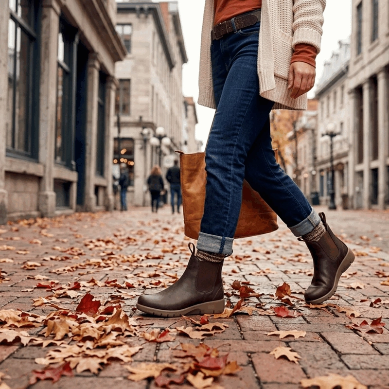 BOTIN NEW WALK DOBLE TIRADOR CAFE - 2
