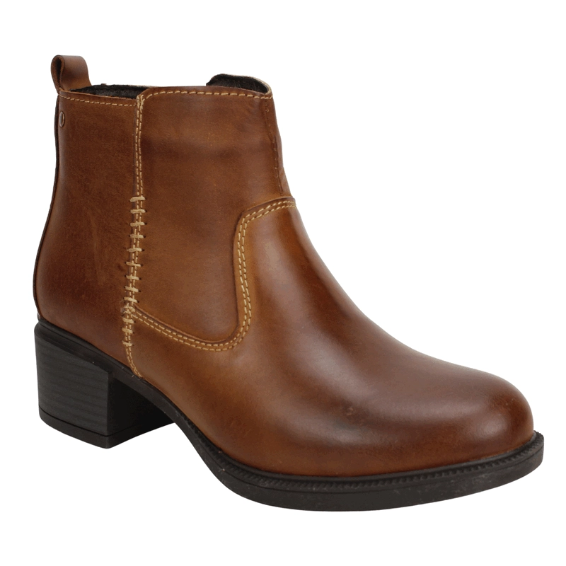 BOTIN PALM COSTURAS CUERO MARRON - 3