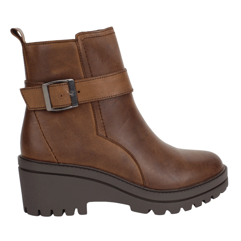 BOTIN PALM BROCHE CUERO CAFE - 1