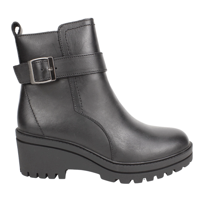 BOTIN PALM BROCHE CUERO NEGRO - 1