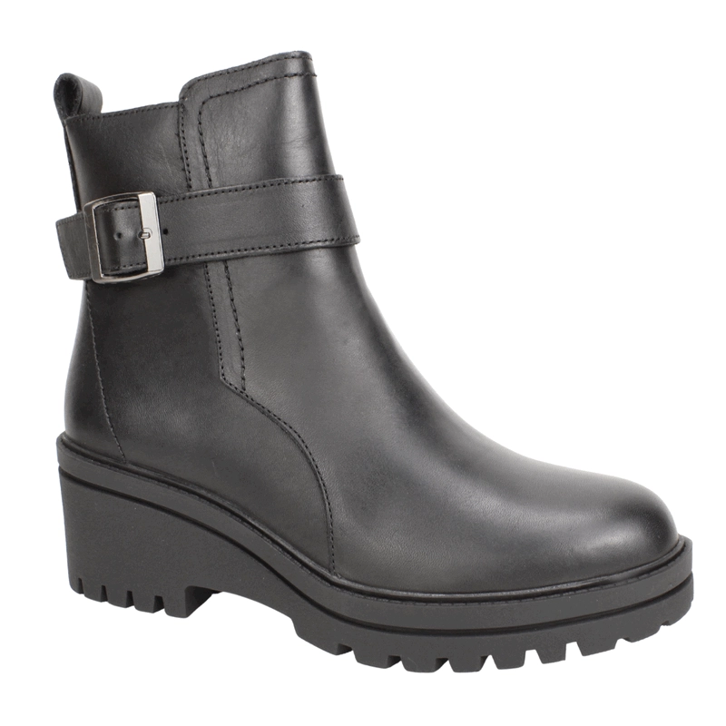 BOTIN PALM BROCHE CUERO NEGRO - 3