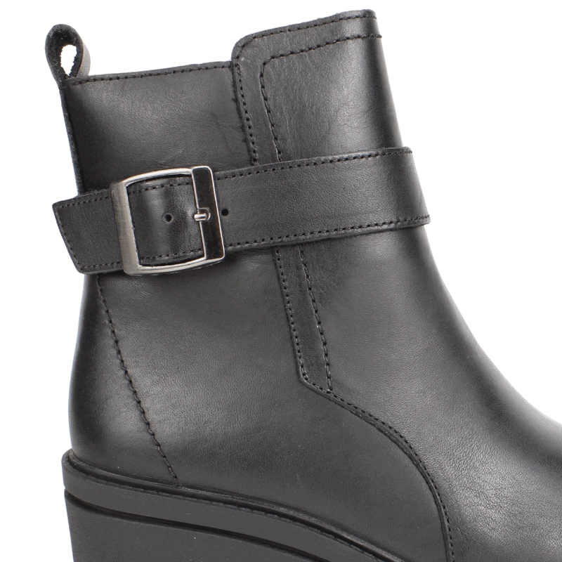 BOTIN PALM BROCHE CUERO NEGRO - 5