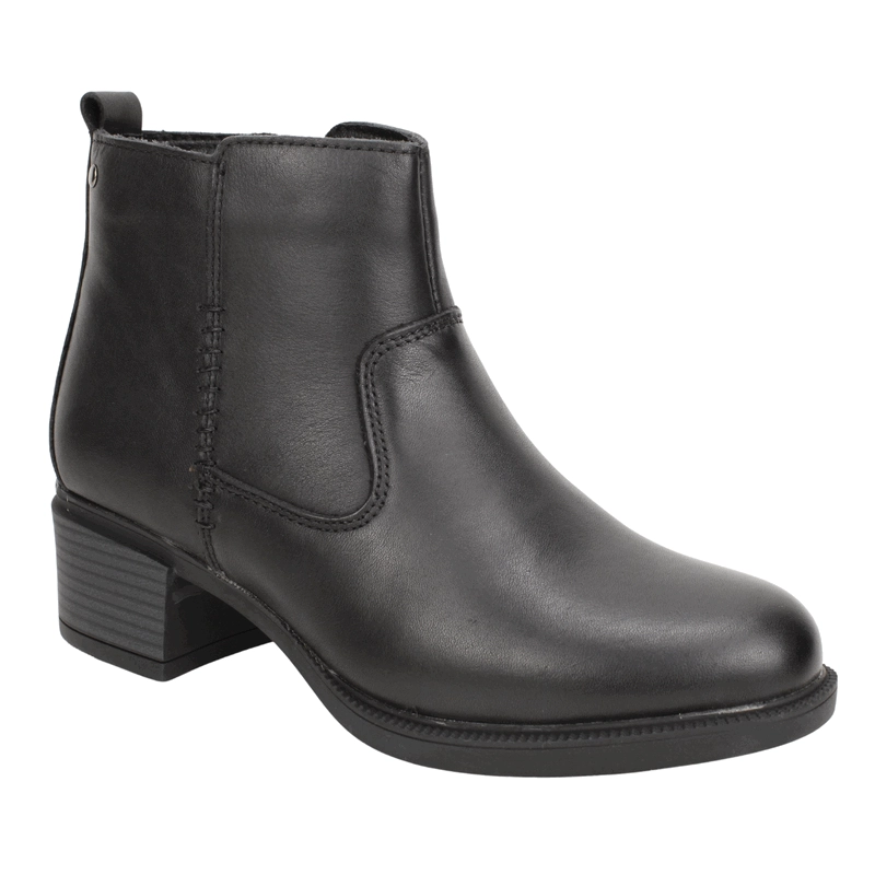 BOTIN PALM COSTURAS CUERO NEGRO - 3