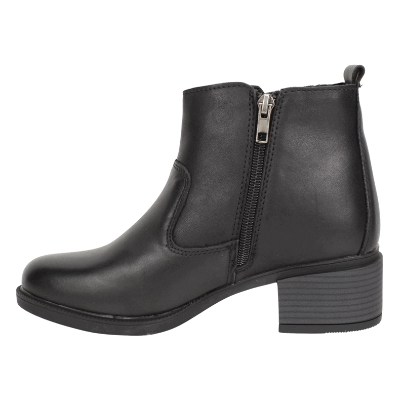BOTIN PALM COSTURAS CUERO NEGRO - 4