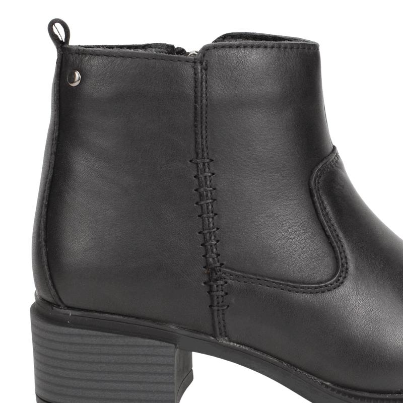 BOTIN PALM COSTURAS CUERO NEGRO - 5
