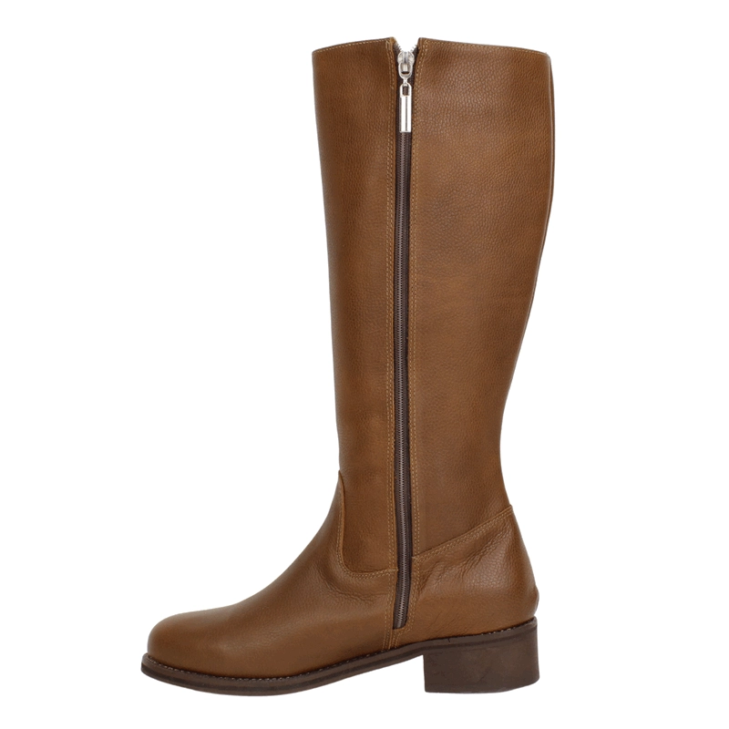 BOTA EXS COSTURAS CUERO MARRON - 4