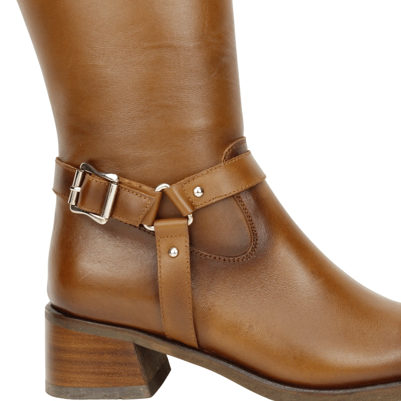 BOTA EXS EQUITACION CUERO MARRON - 5