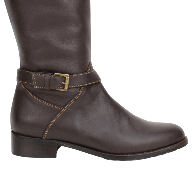 BOTA EXS DE MONTAR CUERO CAFE - 5