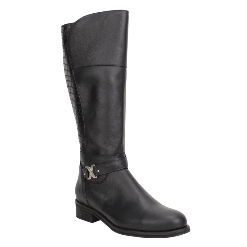 BOTA EXS CUERO LARGA NEGRA - 3