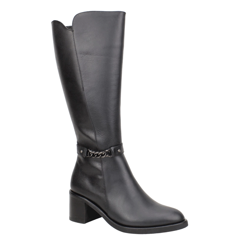 BOTA EXS CADENA CUERO NEGRA - 3