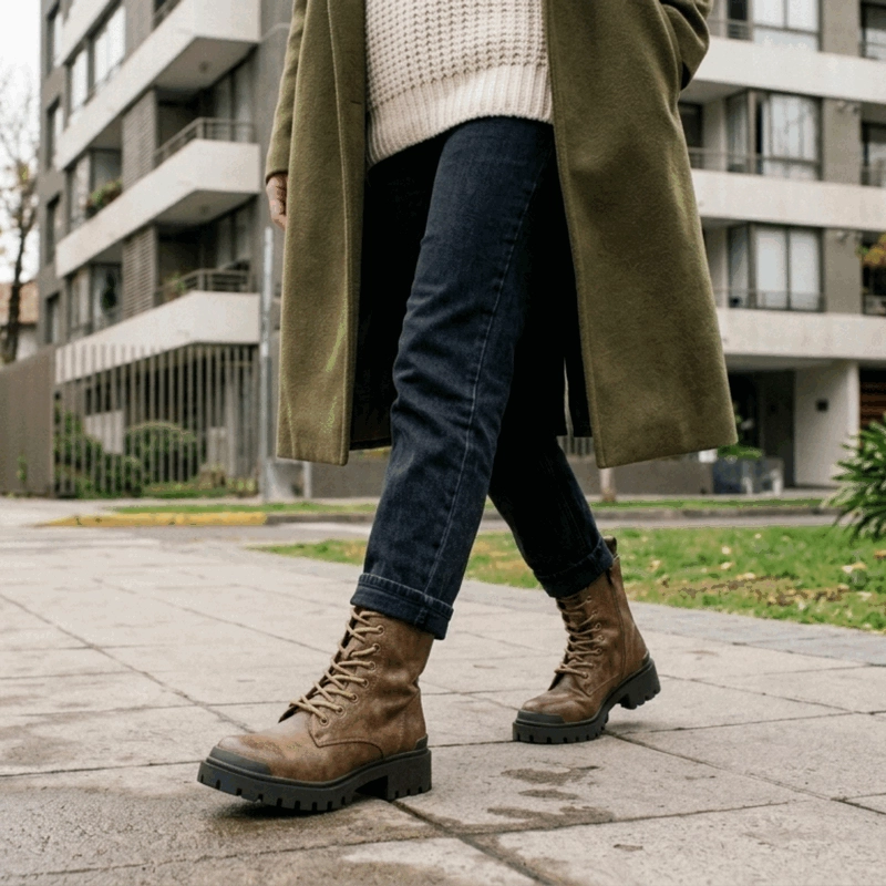 BOTIN NEW WALK MILITAR MARRON - 2