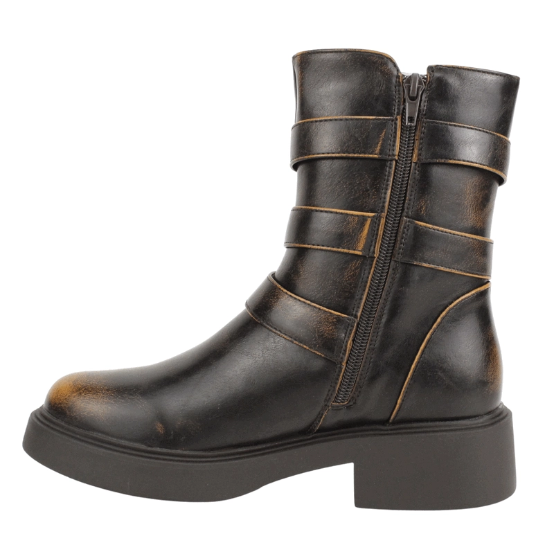 BOTIN NEW WALK MILITAR CORREAS CAFE - 4