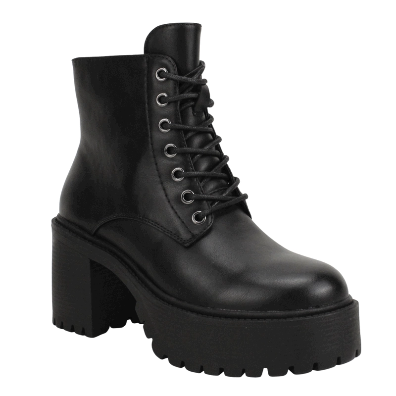 BOTIN NEW WALK PLATAFORMA MILI NEGRO - 3