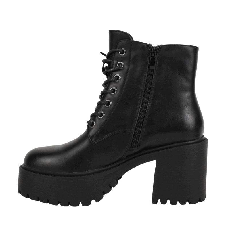BOTIN NEW WALK PLATAFORMA MILI NEGRO - 4
