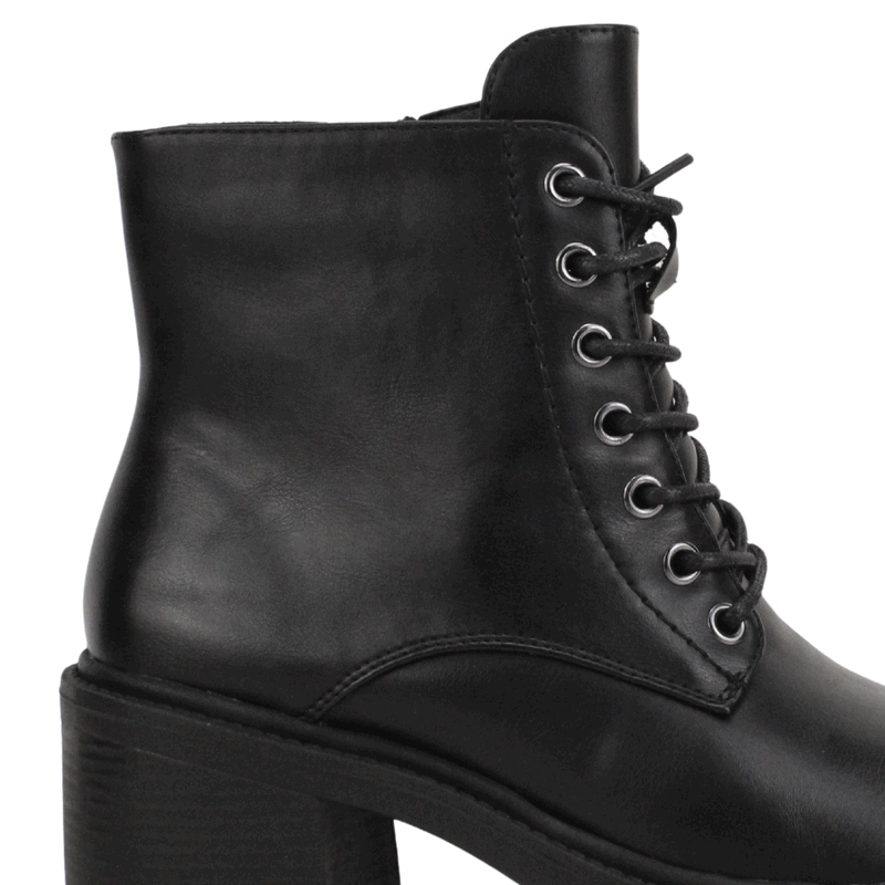 BOTIN NEW WALK PLATAFORMA MILI NEGRO - 5