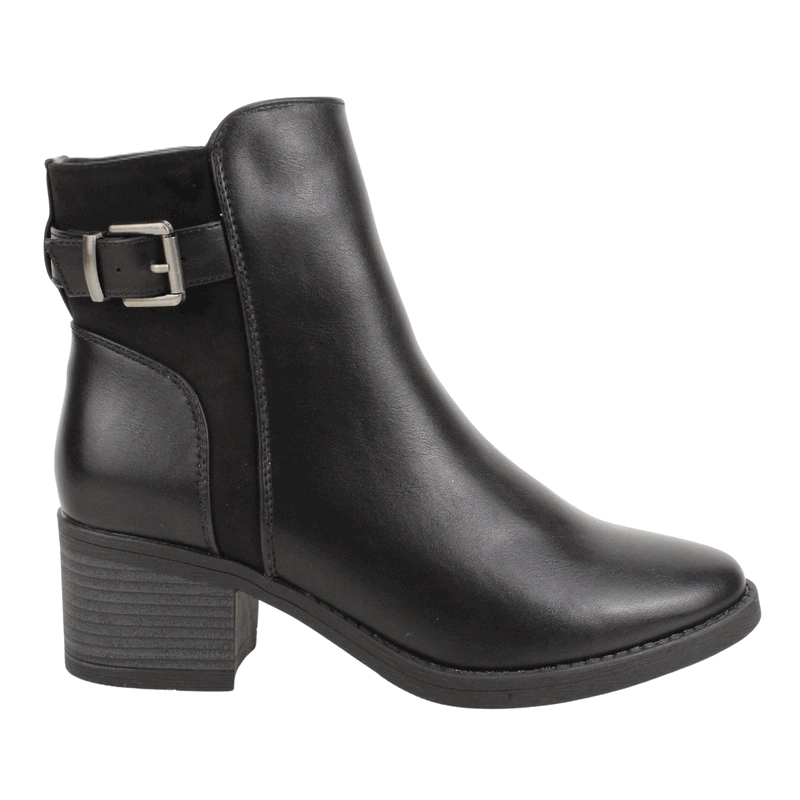 BOTIN NEW WALK BROCHE METALICO NEGRO - 1