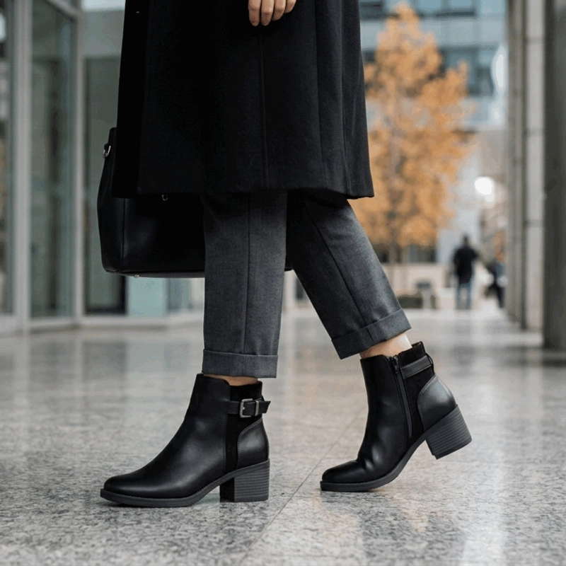BOTIN NEW WALK BROCHE METALICO NEGRO - 2
