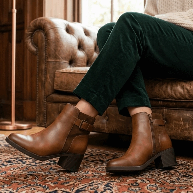 BOTIN NEW WALK BROCHE METALICO MARRON - 2